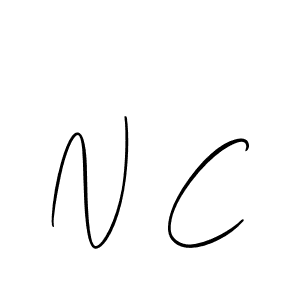 Make a beautiful signature design for name N C. Use this online signature maker to create a handwritten signature for free. N C signature style 2 images and pictures png