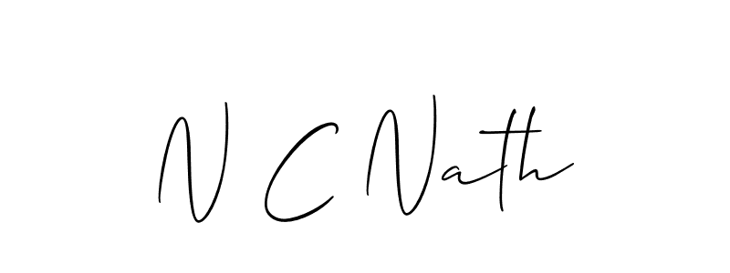 How to make N C Nath signature? Allison_Script is a professional autograph style. Create handwritten signature for N C Nath name. N C Nath signature style 2 images and pictures png