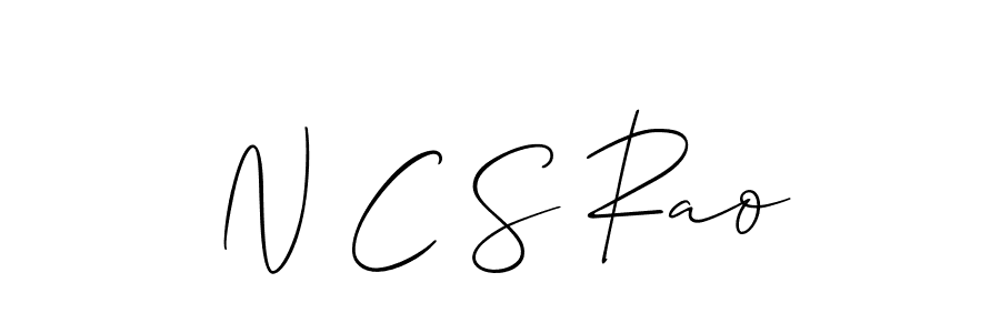 It looks lik you need a new signature style for name N C S Rao. Design unique handwritten (Allison_Script) signature with our free signature maker in just a few clicks. N C S Rao signature style 2 images and pictures png
