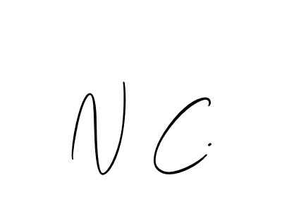 You should practise on your own different ways (Allison_Script) to write your name (N C.) in signature. don't let someone else do it for you. N C. signature style 2 images and pictures png