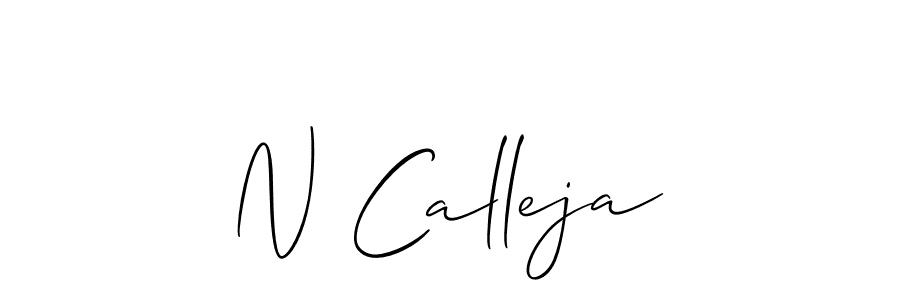 Make a beautiful signature design for name N Calleja. With this signature (Allison_Script) style, you can create a handwritten signature for free. N Calleja signature style 2 images and pictures png
