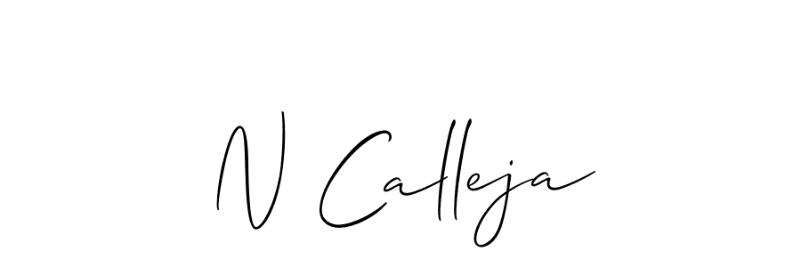 Make a beautiful signature design for name N Calleja. With this signature (Allison_Script) style, you can create a handwritten signature for free. N Calleja signature style 2 images and pictures png