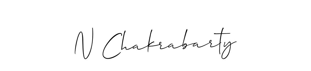 How to make N Chakrabarty name signature. Use Allison_Script style for creating short signs online. This is the latest handwritten sign. N Chakrabarty signature style 2 images and pictures png