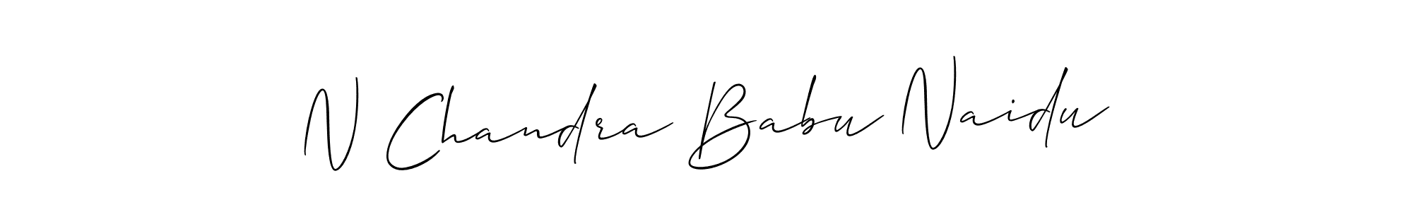 Create a beautiful signature design for name N Chandra Babu Naidu. With this signature (Allison_Script) fonts, you can make a handwritten signature for free. N Chandra Babu Naidu signature style 2 images and pictures png