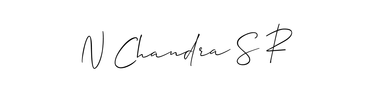 Allison_Script is a professional signature style that is perfect for those who want to add a touch of class to their signature. It is also a great choice for those who want to make their signature more unique. Get N Chandra S R name to fancy signature for free. N Chandra S R signature style 2 images and pictures png