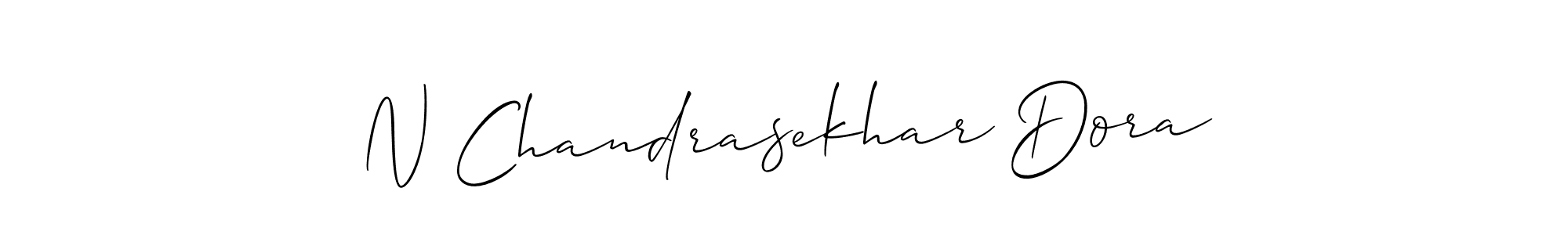 Allison_Script is a professional signature style that is perfect for those who want to add a touch of class to their signature. It is also a great choice for those who want to make their signature more unique. Get N Chandrasekhar Dora name to fancy signature for free. N Chandrasekhar Dora signature style 2 images and pictures png