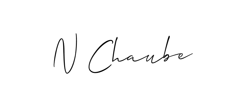The best way (Allison_Script) to make a short signature is to pick only two or three words in your name. The name N Chaube include a total of six letters. For converting this name. N Chaube signature style 2 images and pictures png