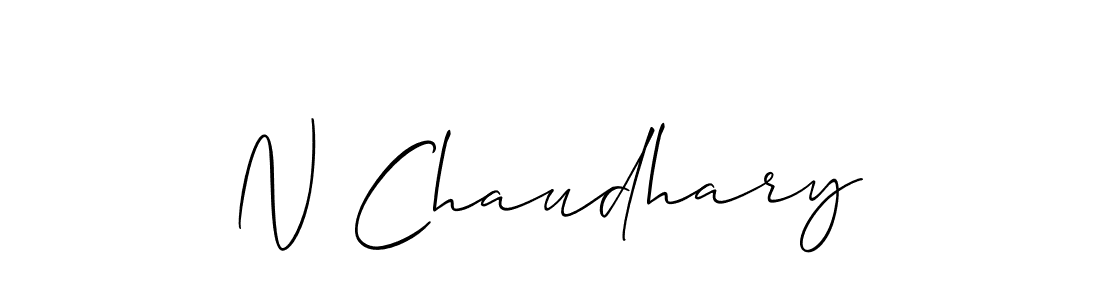 Also You can easily find your signature by using the search form. We will create N Chaudhary name handwritten signature images for you free of cost using Allison_Script sign style. N Chaudhary signature style 2 images and pictures png
