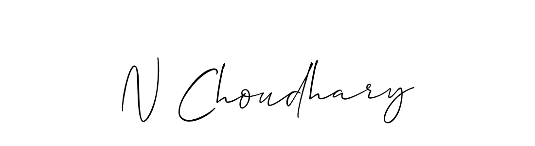 How to make N Choudhary signature? Allison_Script is a professional autograph style. Create handwritten signature for N Choudhary name. N Choudhary signature style 2 images and pictures png