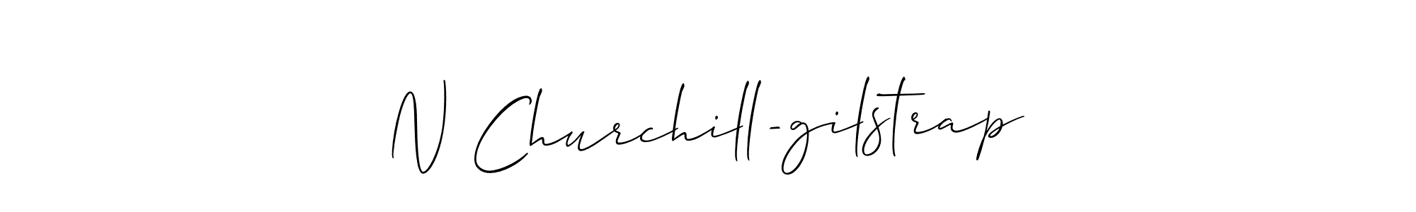 The best way (Allison_Script) to make a short signature is to pick only two or three words in your name. The name N Churchill-gilstrap include a total of six letters. For converting this name. N Churchill-gilstrap signature style 2 images and pictures png