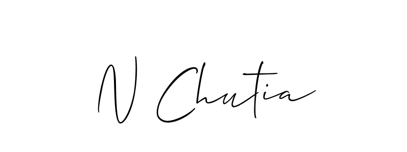 The best way (Allison_Script) to make a short signature is to pick only two or three words in your name. The name N Chutia include a total of six letters. For converting this name. N Chutia signature style 2 images and pictures png