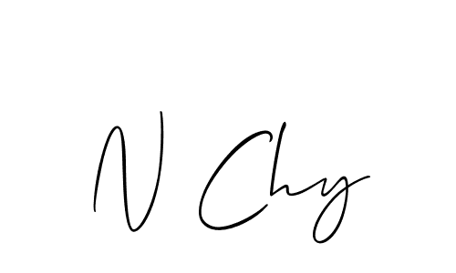 N Chy stylish signature style. Best Handwritten Sign (Allison_Script) for my name. Handwritten Signature Collection Ideas for my name N Chy. N Chy signature style 2 images and pictures png
