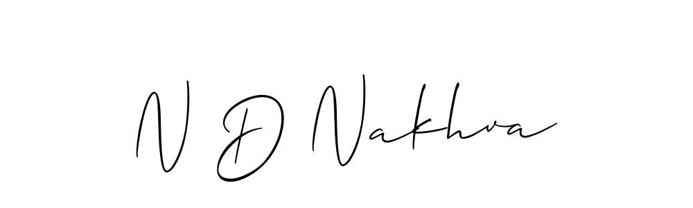 Make a short N D Nakhva signature style. Manage your documents anywhere anytime using Allison_Script. Create and add eSignatures, submit forms, share and send files easily. N D Nakhva signature style 2 images and pictures png