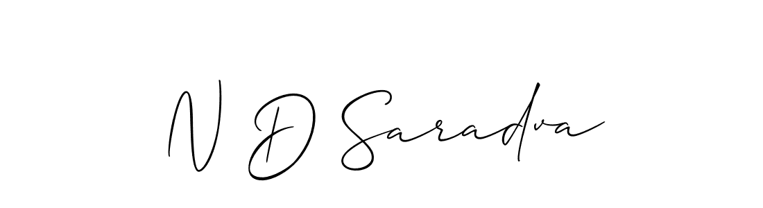 Create a beautiful signature design for name N D Saradva. With this signature (Allison_Script) fonts, you can make a handwritten signature for free. N D Saradva signature style 2 images and pictures png