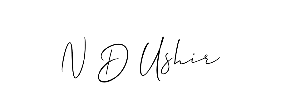 Make a beautiful signature design for name N D Ushir. Use this online signature maker to create a handwritten signature for free. N D Ushir signature style 2 images and pictures png