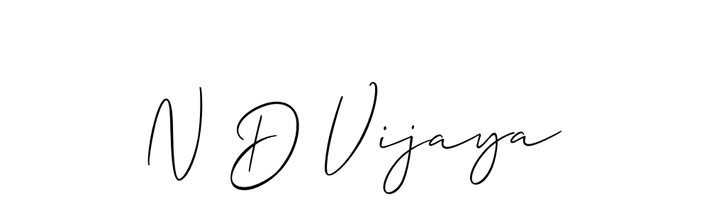 How to make N D Vijaya signature? Allison_Script is a professional autograph style. Create handwritten signature for N D Vijaya name. N D Vijaya signature style 2 images and pictures png