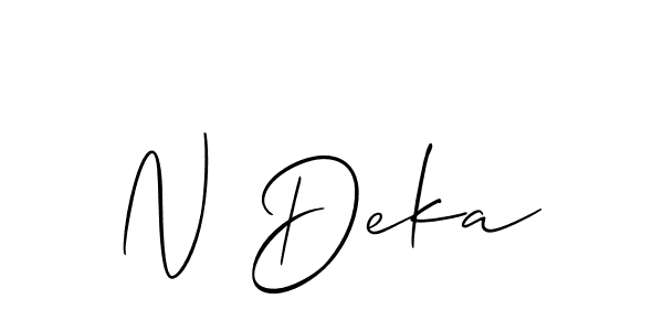 Once you've used our free online signature maker to create your best signature Allison_Script style, it's time to enjoy all of the benefits that N Deka name signing documents. N Deka signature style 2 images and pictures png