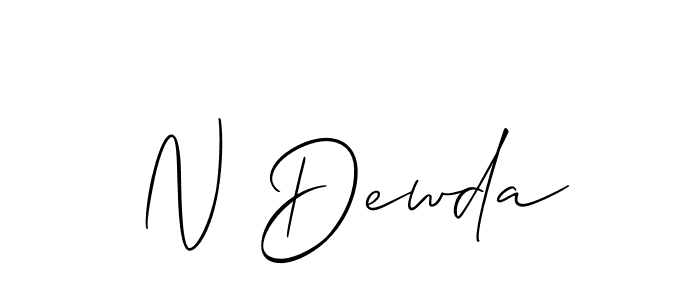 Best and Professional Signature Style for N Dewda. Allison_Script Best Signature Style Collection. N Dewda signature style 2 images and pictures png