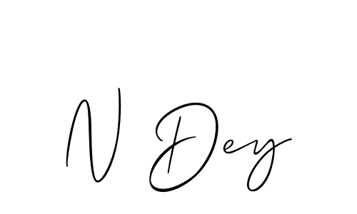 How to make N Dey signature? Allison_Script is a professional autograph style. Create handwritten signature for N Dey name. N Dey signature style 2 images and pictures png