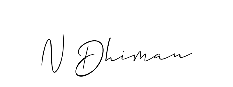 This is the best signature style for the N Dhiman name. Also you like these signature font (Allison_Script). Mix name signature. N Dhiman signature style 2 images and pictures png