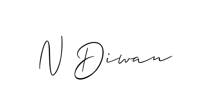 Make a beautiful signature design for name N Diwan. Use this online signature maker to create a handwritten signature for free. N Diwan signature style 2 images and pictures png