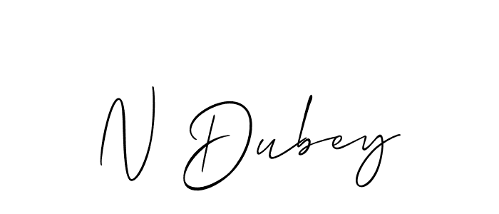 You should practise on your own different ways (Allison_Script) to write your name (N Dubey) in signature. don't let someone else do it for you. N Dubey signature style 2 images and pictures png