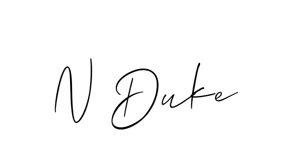 Check out images of Autograph of N Duke name. Actor N Duke Signature Style. Allison_Script is a professional sign style online. N Duke signature style 2 images and pictures png