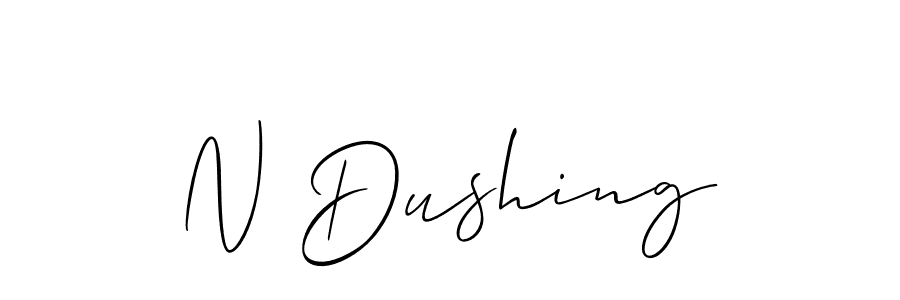 Best and Professional Signature Style for N Dushing. Allison_Script Best Signature Style Collection. N Dushing signature style 2 images and pictures png