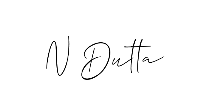 if you are searching for the best signature style for your name N Dutta. so please give up your signature search. here we have designed multiple signature styles  using Allison_Script. N Dutta signature style 2 images and pictures png