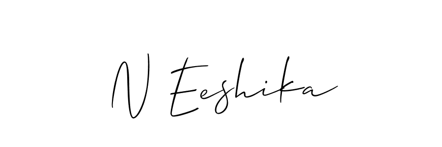 Make a beautiful signature design for name N Eeshika. Use this online signature maker to create a handwritten signature for free. N Eeshika signature style 2 images and pictures png