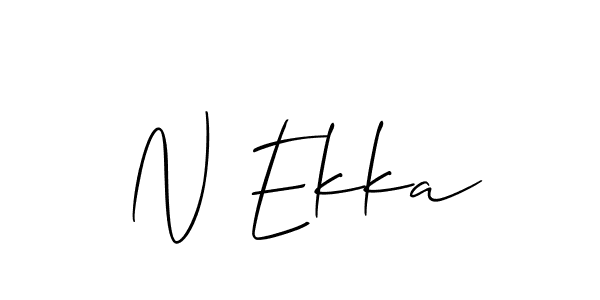 Use a signature maker to create a handwritten signature online. With this signature software, you can design (Allison_Script) your own signature for name N Ekka. N Ekka signature style 2 images and pictures png