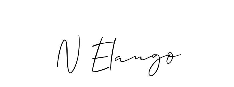 You should practise on your own different ways (Allison_Script) to write your name (N Elango) in signature. don't let someone else do it for you. N Elango signature style 2 images and pictures png