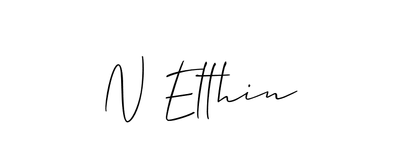 Create a beautiful signature design for name N Elthin. With this signature (Allison_Script) fonts, you can make a handwritten signature for free. N Elthin signature style 2 images and pictures png