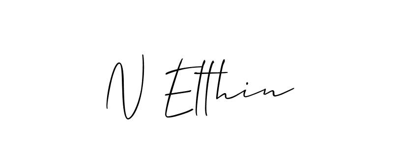 Create a beautiful signature design for name N Elthin. With this signature (Allison_Script) fonts, you can make a handwritten signature for free. N Elthin signature style 2 images and pictures png