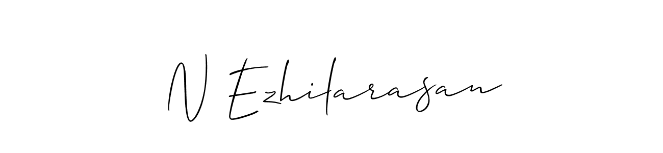 Make a beautiful signature design for name N Ezhilarasan. With this signature (Allison_Script) style, you can create a handwritten signature for free. N Ezhilarasan signature style 2 images and pictures png