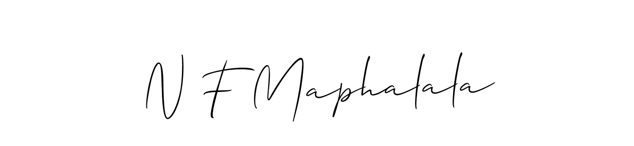 Make a short N F Maphalala signature style. Manage your documents anywhere anytime using Allison_Script. Create and add eSignatures, submit forms, share and send files easily. N F Maphalala signature style 2 images and pictures png