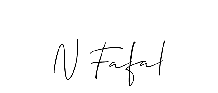 Also we have N Fafal name is the best signature style. Create professional handwritten signature collection using Allison_Script autograph style. N Fafal signature style 2 images and pictures png