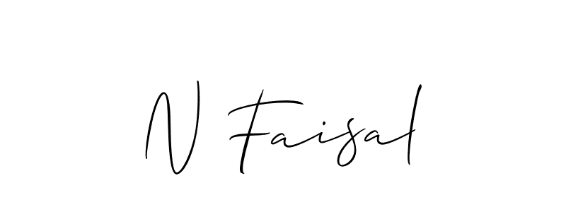 Here are the top 10 professional signature styles for the name N Faisal. These are the best autograph styles you can use for your name. N Faisal signature style 2 images and pictures png