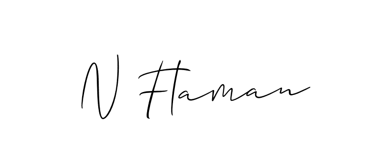 How to make N Flaman signature? Allison_Script is a professional autograph style. Create handwritten signature for N Flaman name. N Flaman signature style 2 images and pictures png