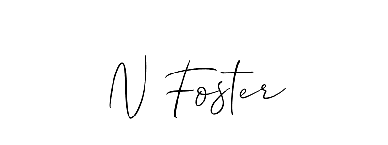 How to make N Foster name signature. Use Allison_Script style for creating short signs online. This is the latest handwritten sign. N Foster signature style 2 images and pictures png