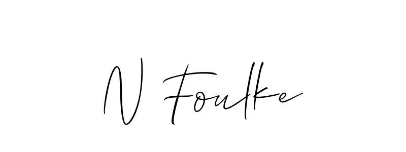 You should practise on your own different ways (Allison_Script) to write your name (N Foulke) in signature. don't let someone else do it for you. N Foulke signature style 2 images and pictures png