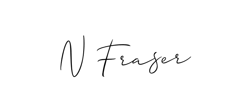 How to make N Fraser signature? Allison_Script is a professional autograph style. Create handwritten signature for N Fraser name. N Fraser signature style 2 images and pictures png