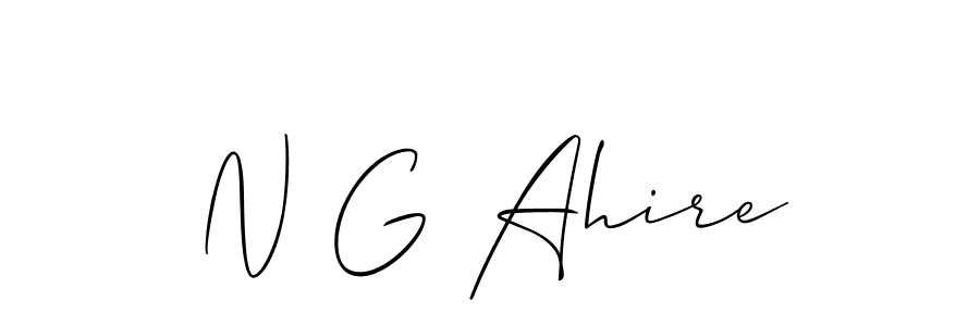 How to make N G Ahire signature? Allison_Script is a professional autograph style. Create handwritten signature for N G Ahire name. N G Ahire signature style 2 images and pictures png