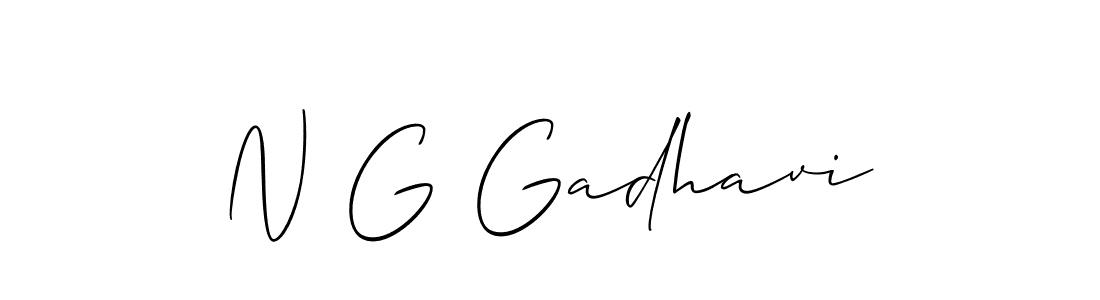 Make a short N G Gadhavi signature style. Manage your documents anywhere anytime using Allison_Script. Create and add eSignatures, submit forms, share and send files easily. N G Gadhavi signature style 2 images and pictures png