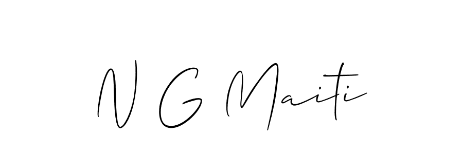 Make a beautiful signature design for name N G Maiti. Use this online signature maker to create a handwritten signature for free. N G Maiti signature style 2 images and pictures png