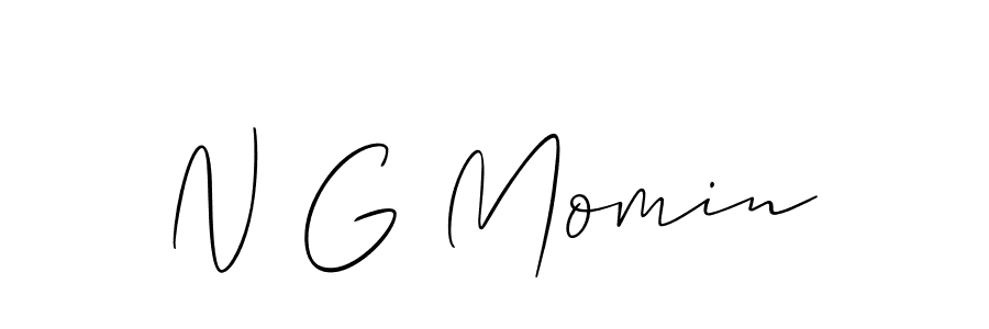 How to Draw N G Momin signature style? Allison_Script is a latest design signature styles for name N G Momin. N G Momin signature style 2 images and pictures png