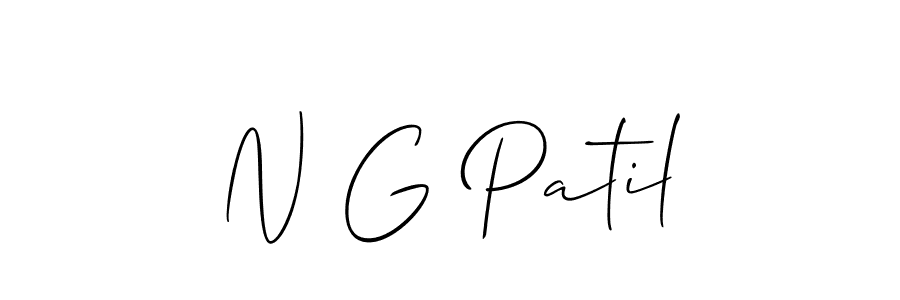 Use a signature maker to create a handwritten signature online. With this signature software, you can design (Allison_Script) your own signature for name N G Patil. N G Patil signature style 2 images and pictures png
