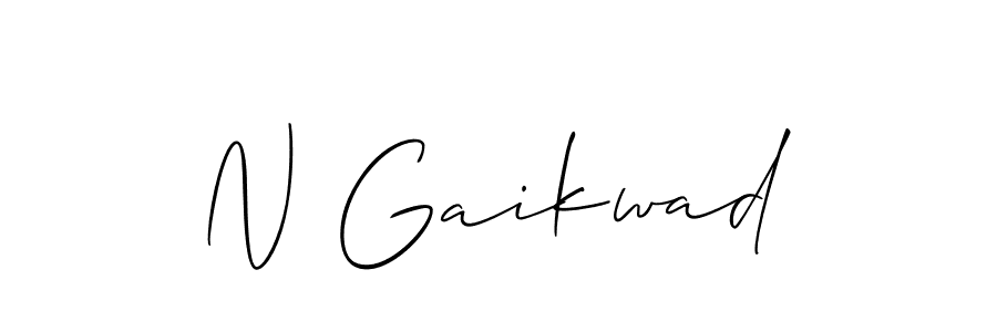 if you are searching for the best signature style for your name N Gaikwad. so please give up your signature search. here we have designed multiple signature styles  using Allison_Script. N Gaikwad signature style 2 images and pictures png