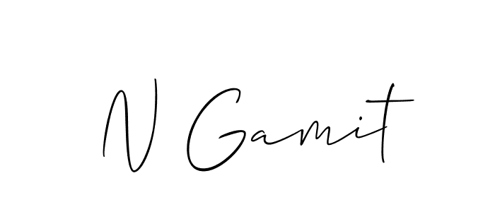 How to make N Gamit signature? Allison_Script is a professional autograph style. Create handwritten signature for N Gamit name. N Gamit signature style 2 images and pictures png