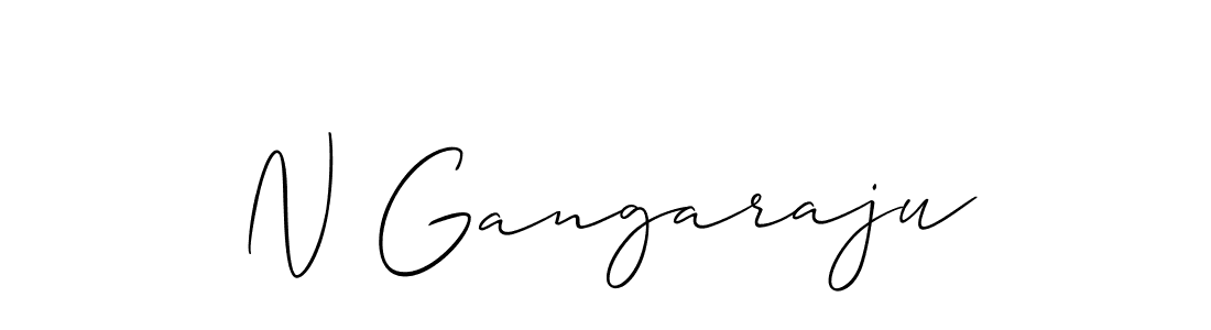 Create a beautiful signature design for name N Gangaraju. With this signature (Allison_Script) fonts, you can make a handwritten signature for free. N Gangaraju signature style 2 images and pictures png